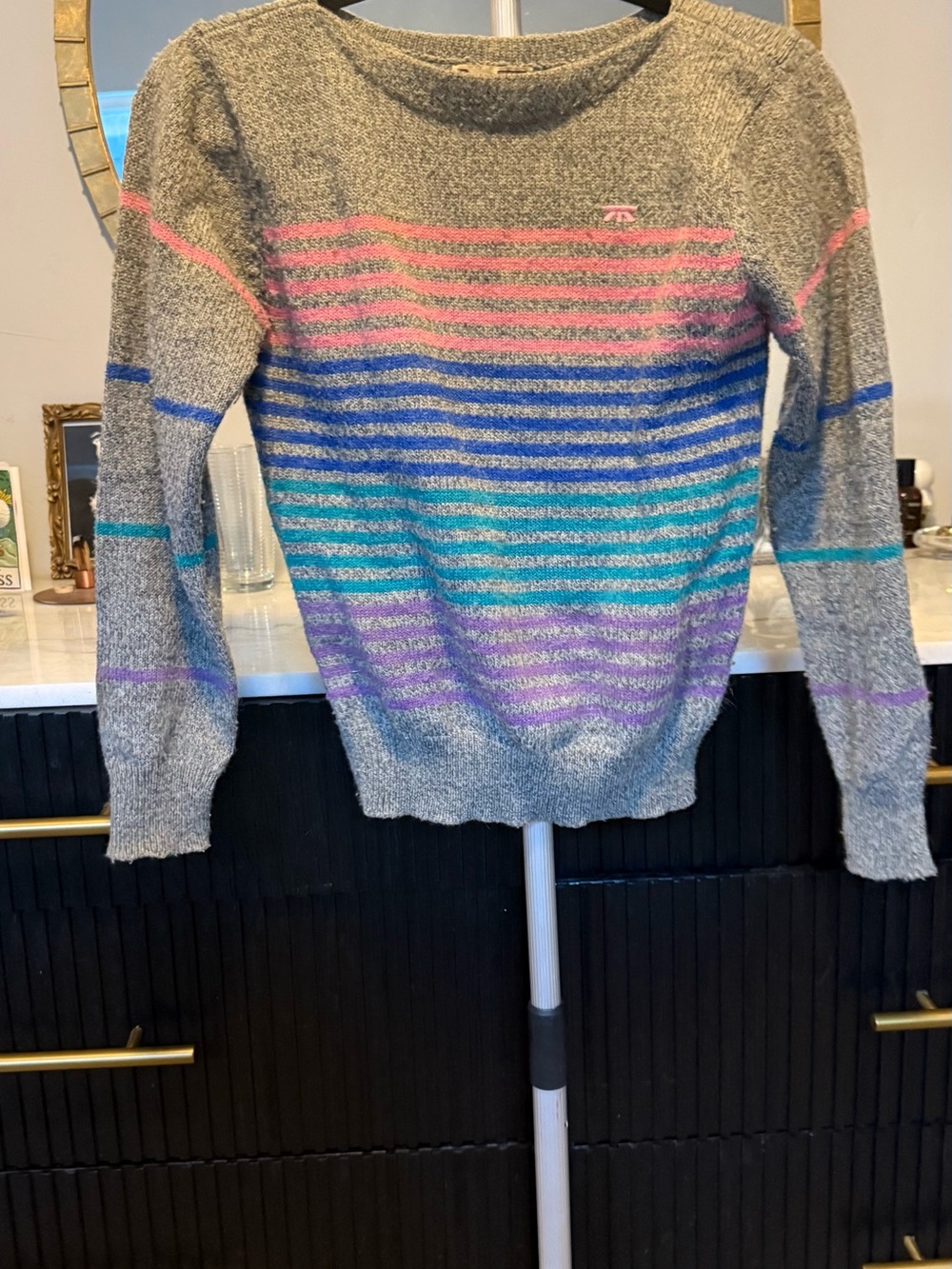 Brittania Women's Sweater with Multicolor stripes